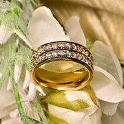 18KT Gold Plated Zircon Band Ring