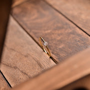 18KT Gold Plated Minimal Crystal Ring