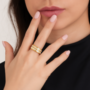 18KT Gold Plated Zircon Band Ring