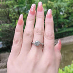 Round Solitaire Ring close-up of the raised round-cut centre stone