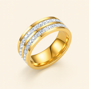 18KT Gold Plated Zircon Band Ring