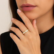 18KT Gold Plated Zircon Band Ring