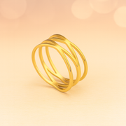 18KT Double Cross Gold Plated Ring